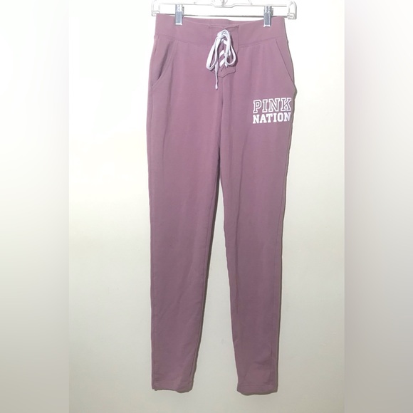 VS PINK Pink XS baseball style sweatpants joggers Victoria’s Secret - Picture 7 of 11